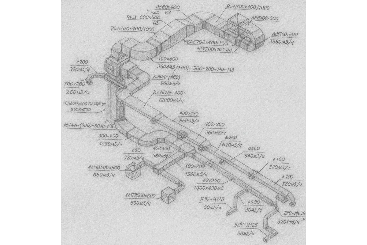 Схемы и планы вентиляции и кондиционирования
